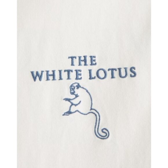 Abercrombie & Fitch Premium The White Lotus Cream Graphic Tee Men's Size Large - Picture 7 of 16